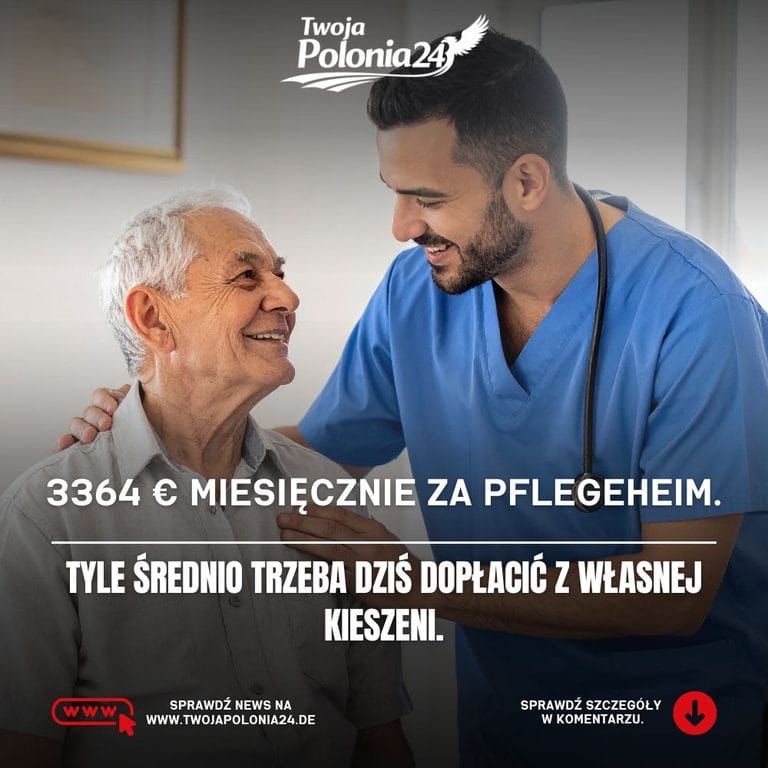 Koszty Pflegeheim w Niemczech wzrosły do 3364 euro miesięcznie