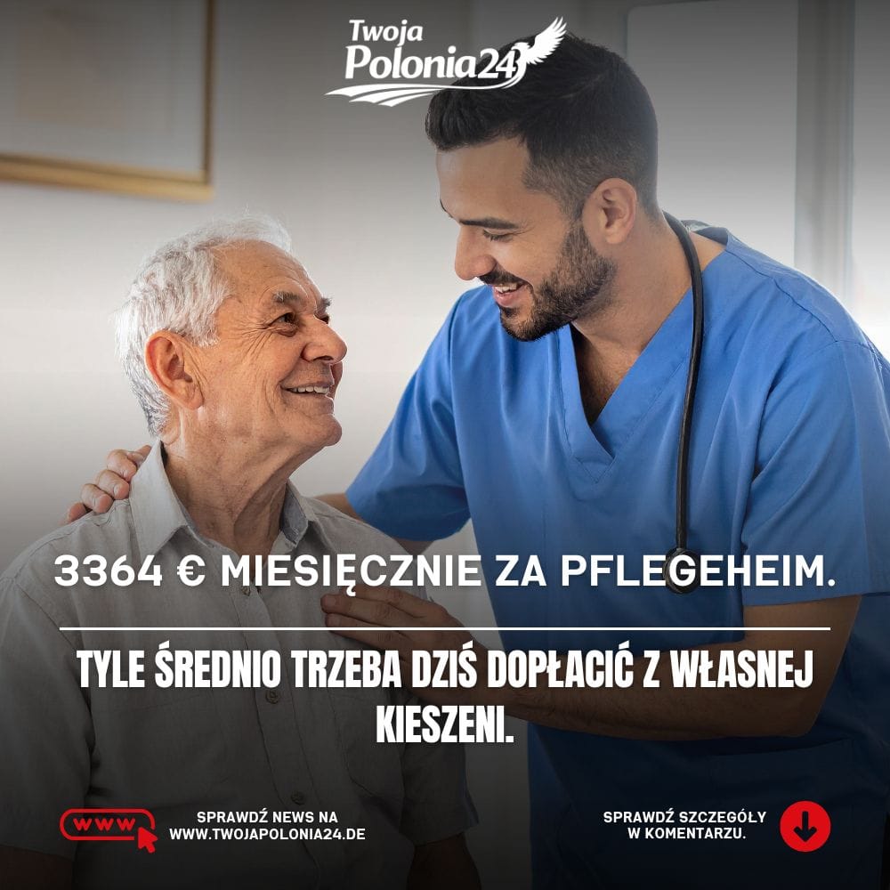 Koszty Pflegeheim w Niemczech wzrosły do 3364 euro miesięcznie