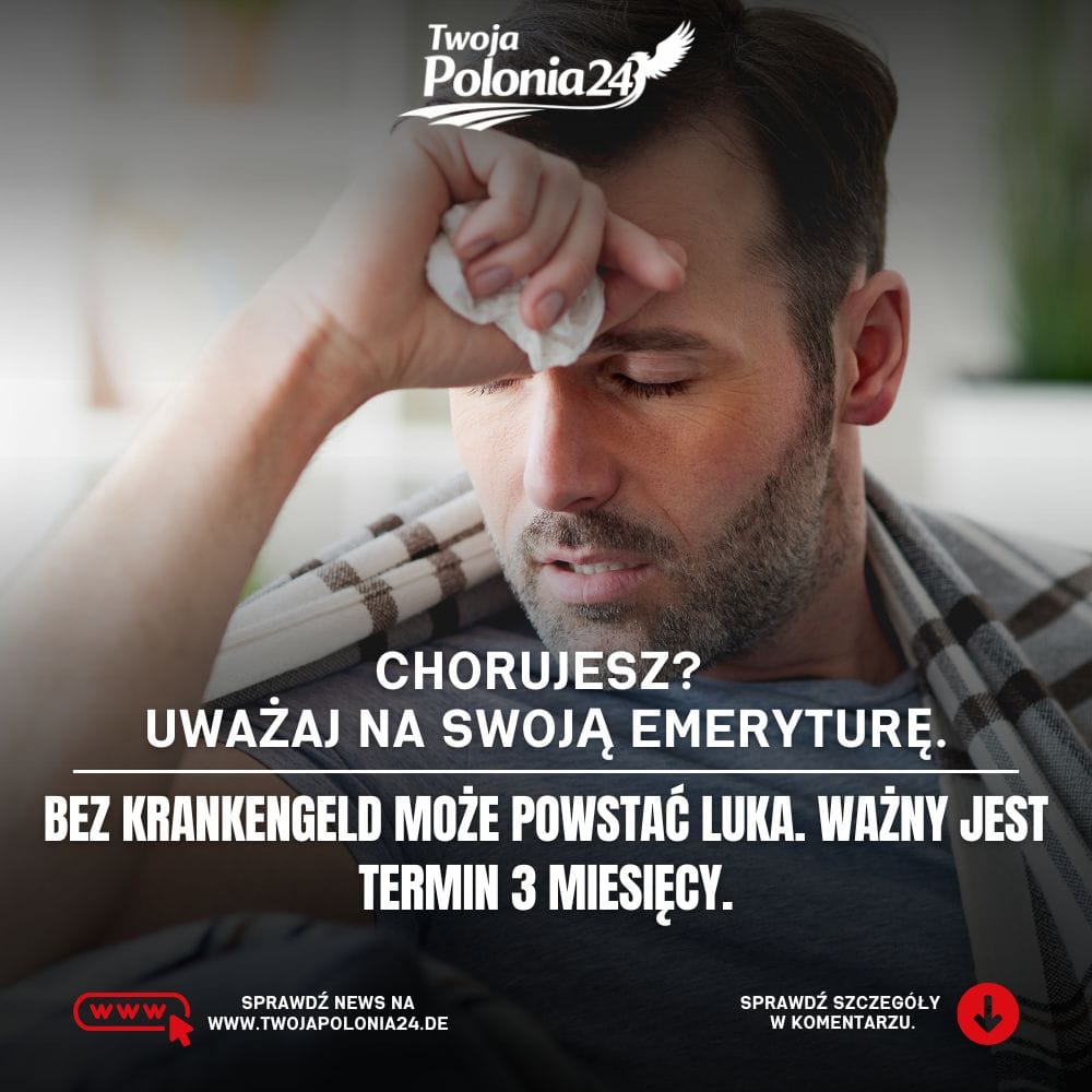 Luka w emeryturze w Niemczech podczas choroby bez Krankengeld
