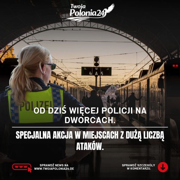 Policja na niemieckich dworcach podczas specjalnej akcji Bundespolizei
