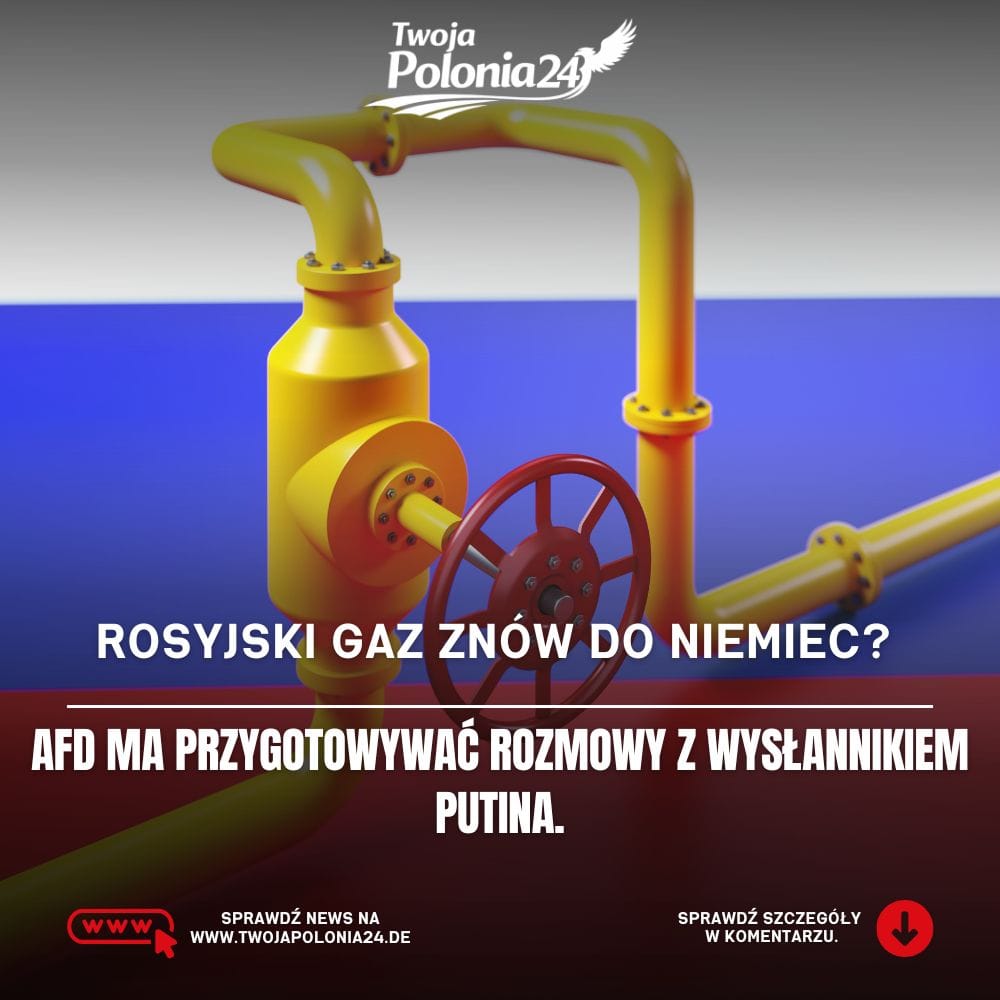 Rosyjski gaz do Niemiec i planowane rozmowy AfD z wysłannikiem Władimira Putina