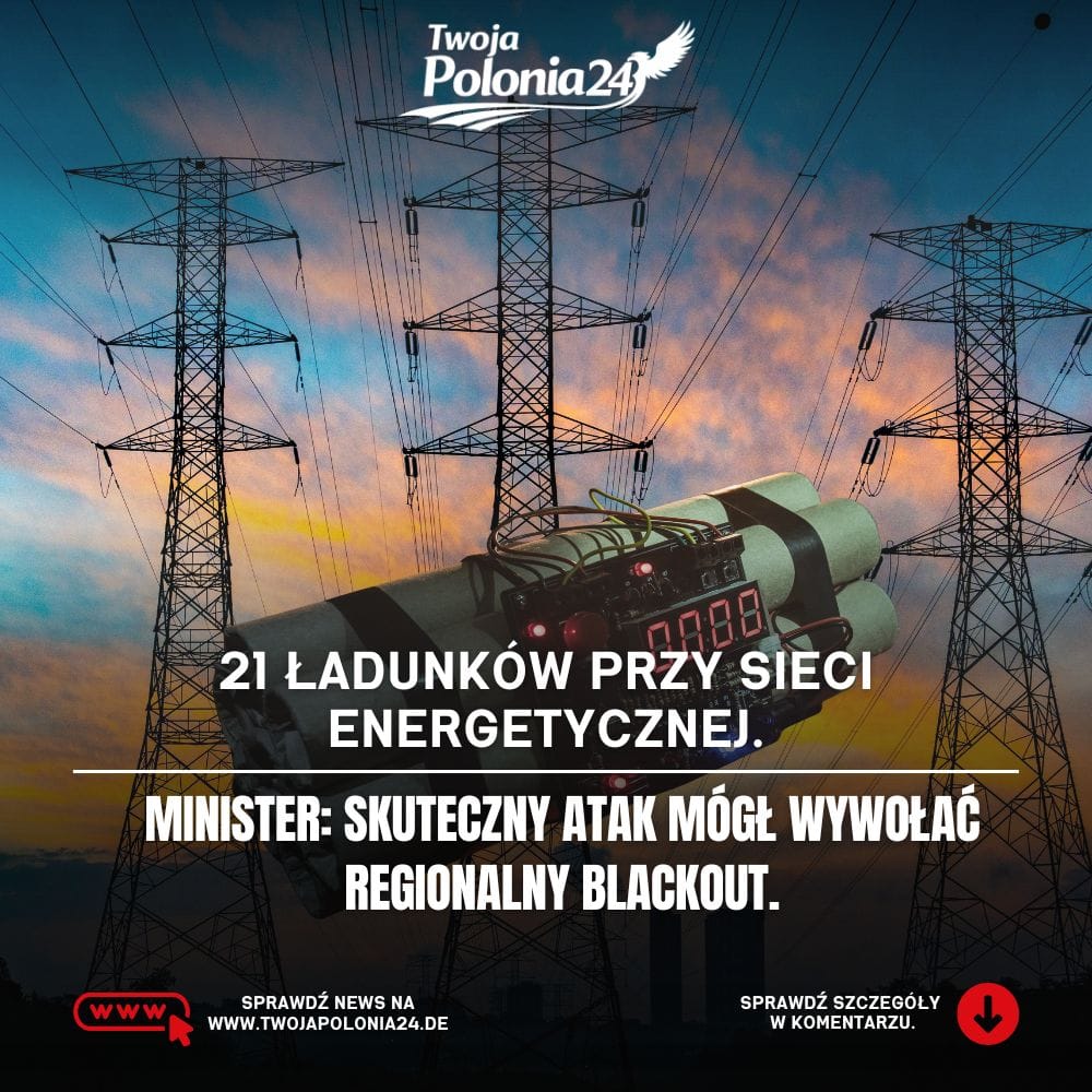 Sabotaż sieci energetycznej w Niemczech – 21 urządzeń przy liniach wysokiego napięcia
