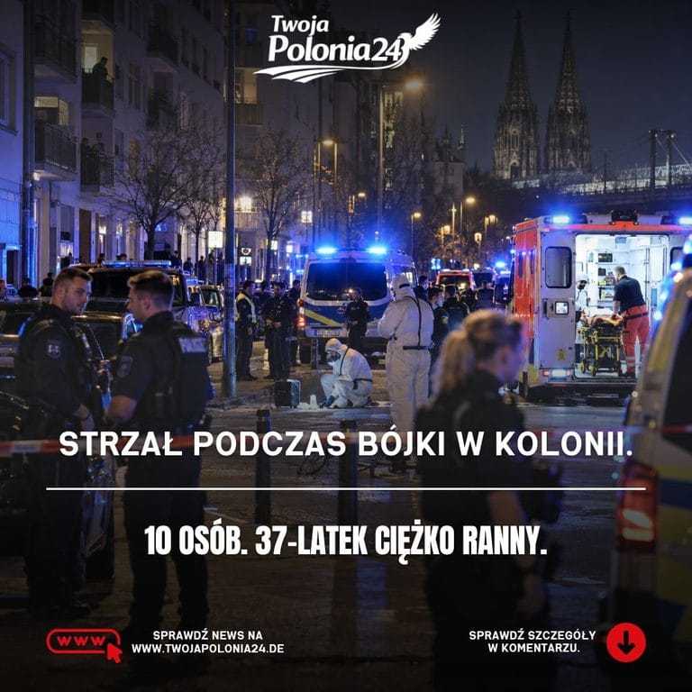Strzał podczas bójki w Kolonii, 37-latek ciężko ranny