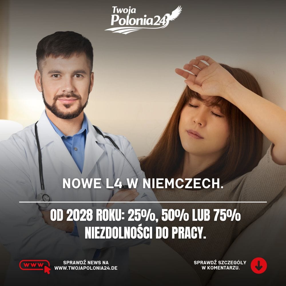 Teilkrankschreibung 2028 – nowe L4 w Niemczech na 25, 50 lub 75 procent