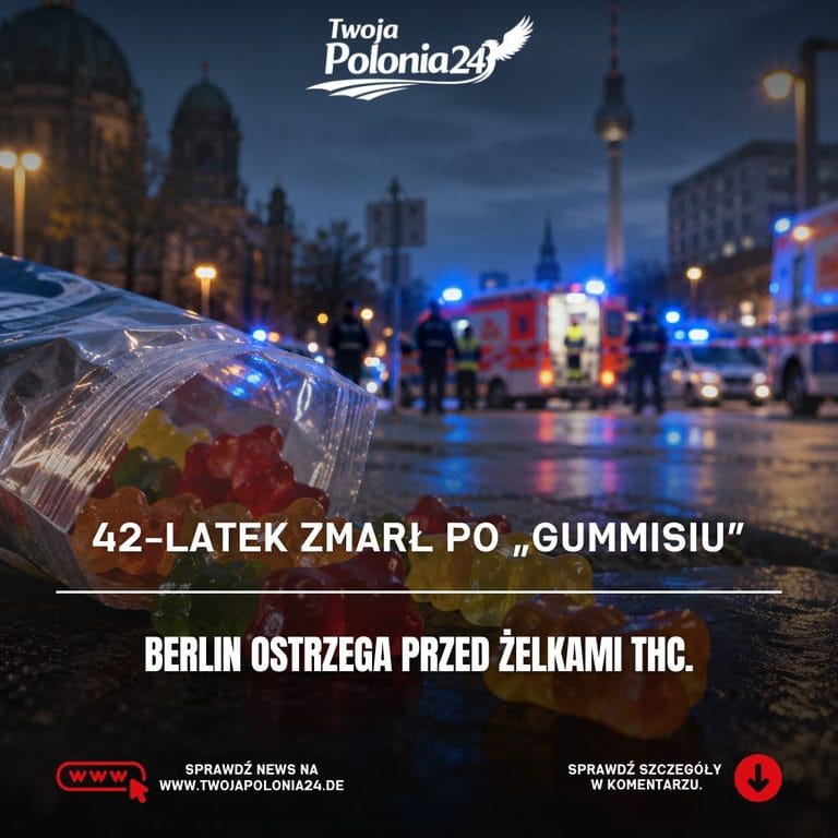 Żelki THC w Berlinie po serii zatruć i śmierci 42-latka
