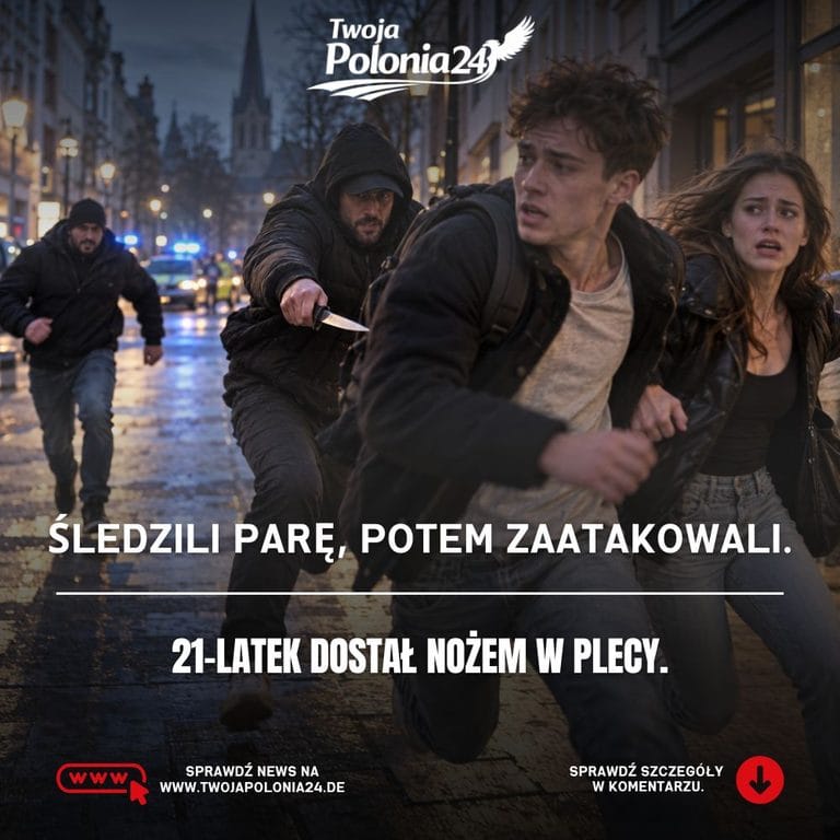 Atak nożem w Lippstadt na 21-letniego mężczyznę