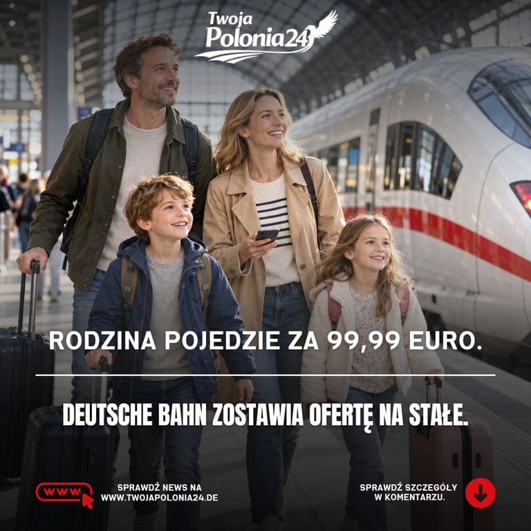 Bilet rodzinny Deutsche Bahn za 99,99 euro