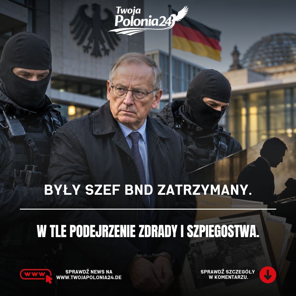 Były szef BND zatrzymany w sprawie podejrzenia szpiegostwa w Niemczech