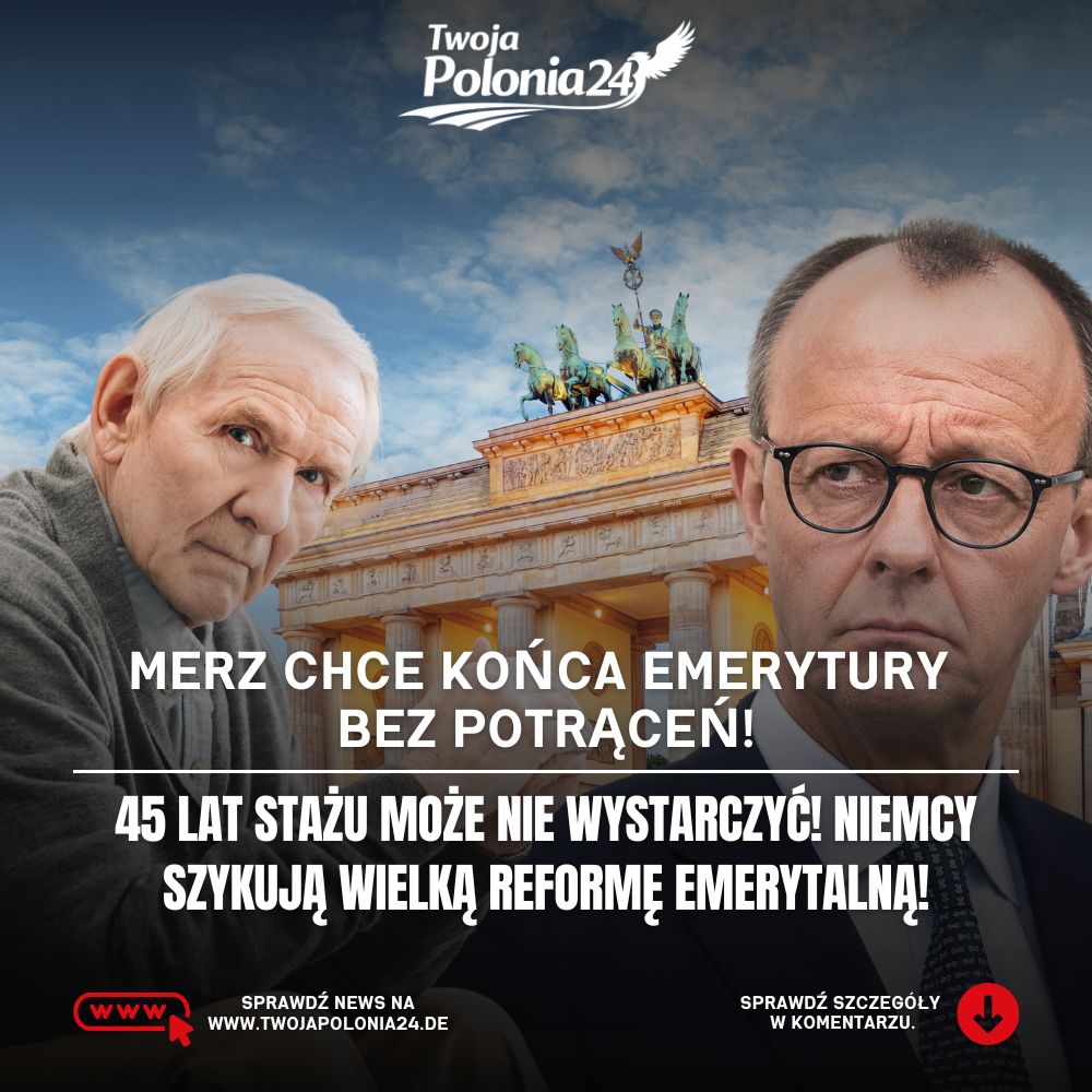Emerytura po 45 latach w Niemczech – Friedrich Merz podczas przemówienia 13 października 2026 roku o likwidacji wcześniejszych emerytur bez potrąceń.