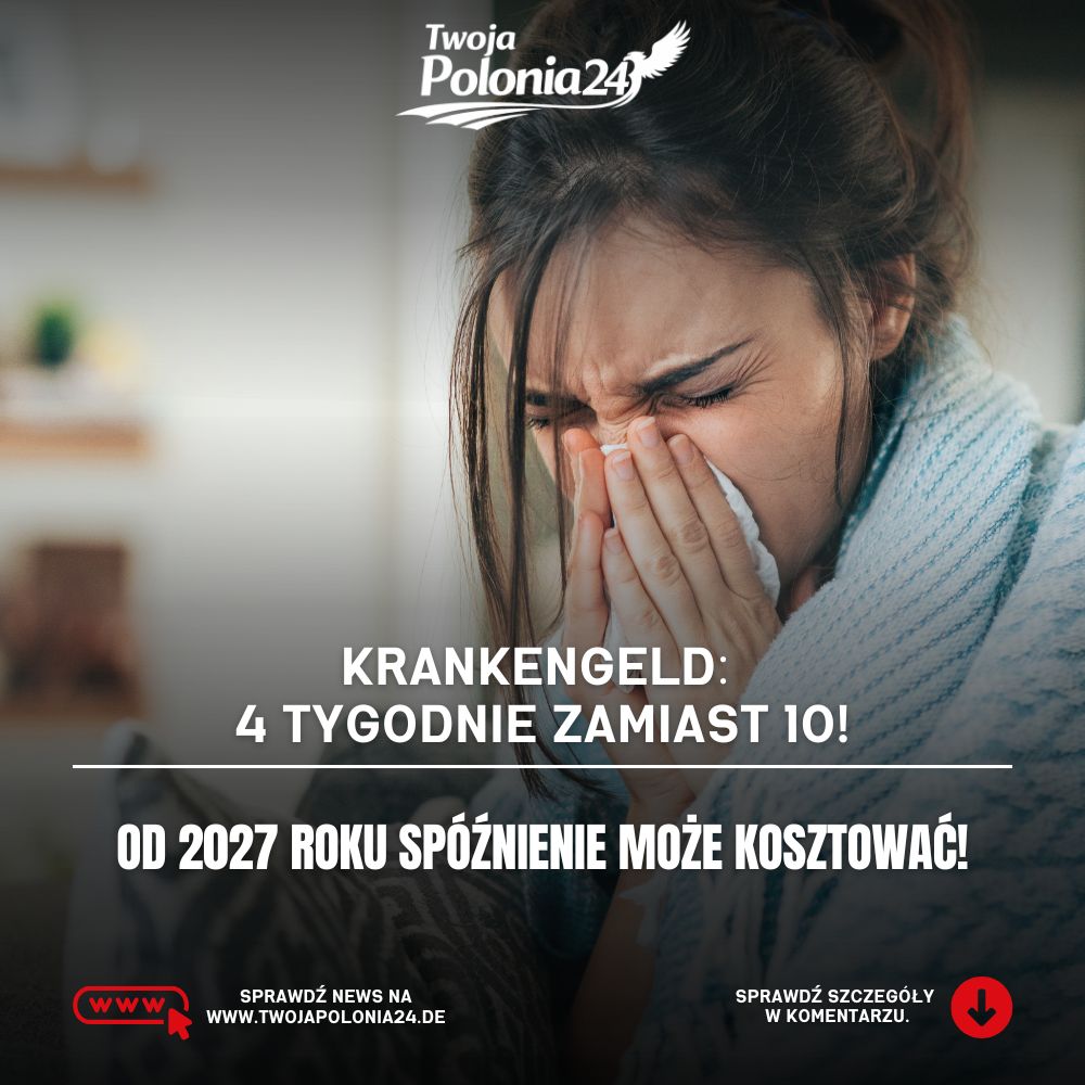 Krankengeld – pracownik w Niemczech analizuje pismo z Krankenkasse dotyczące skrócenia terminu do czterech tygodni.