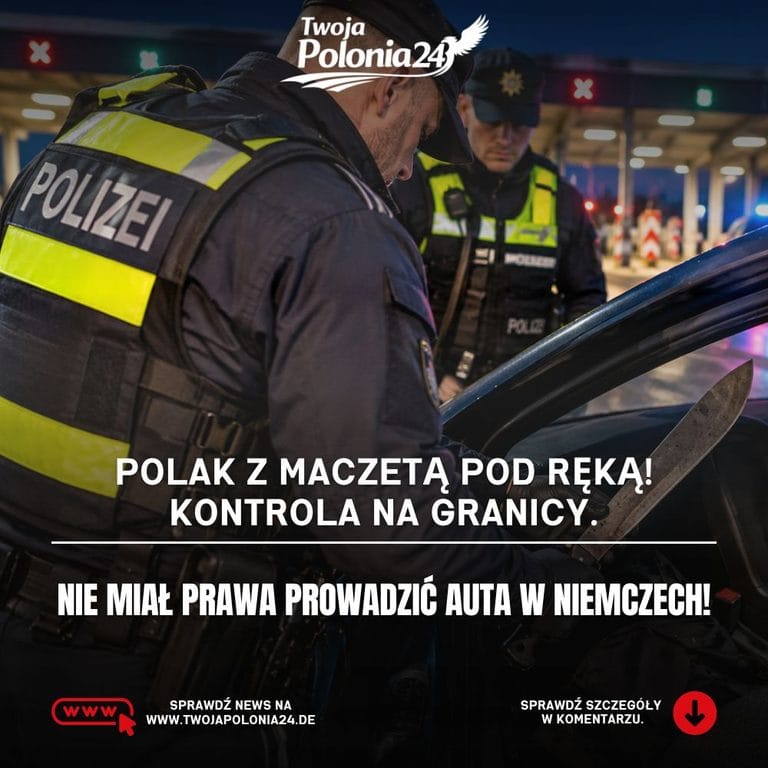 Polak z maczetą na granicy z Niemcami – ilustracja kontroli Bundespolizei w Görlitz