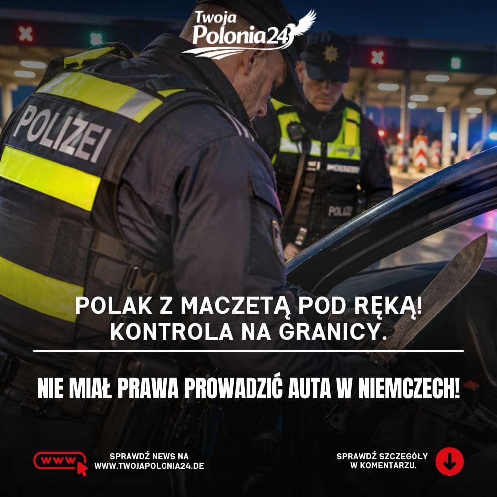 Polak z maczetą na granicy z Niemcami – ilustracja kontroli Bundespolizei w Görlitz
