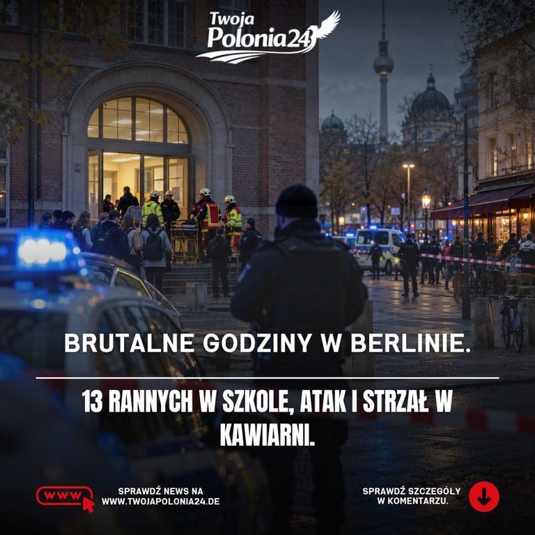 Trzy brutalne zdarzenia w Berlinie – szkoła, atak i postrzelenie w Neukölln