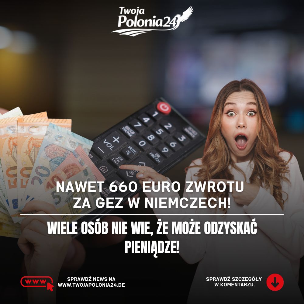 Zwrot GEZ w Niemczech – nawet 660 euro do odzyskania za nadpłacony abonament radiowo-telewizyjny Rundfunkbeitrag.